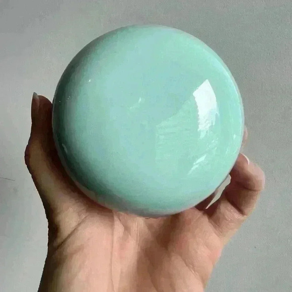 Macaroon Shaped Light Blue Trinket Snap Open Box Preppy Pastel Home Decor - Picture 10 of 12